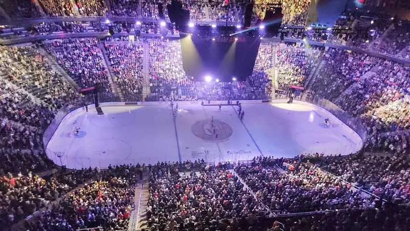 Hockey Field Lights As The Pregame Ritual