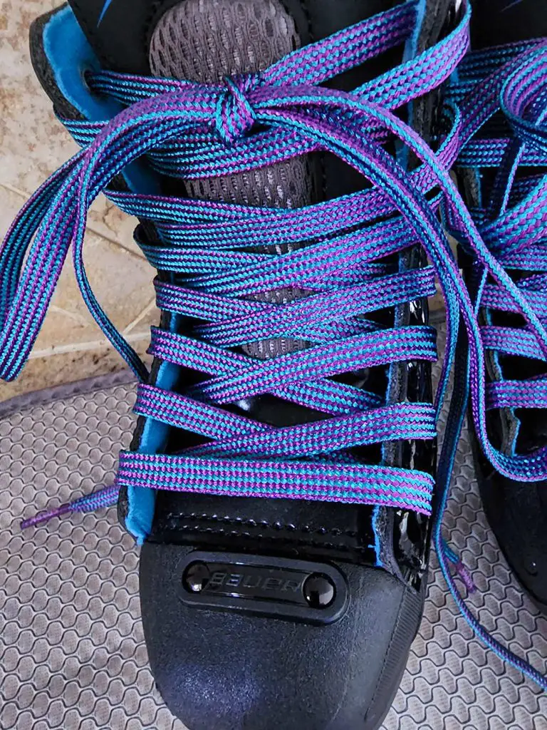 Derby Laces Spark Purple and Teal Stripe Shoelace