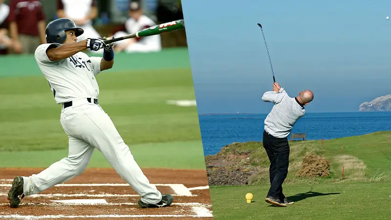 baseball swing vs golf swing