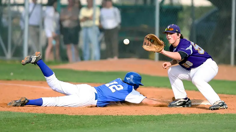 popped out baseball