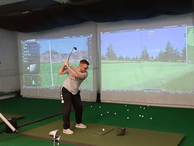 Cyndi's Fun Fit Golf - Indoor (Full Swing/Real Ball) Simulated Golf