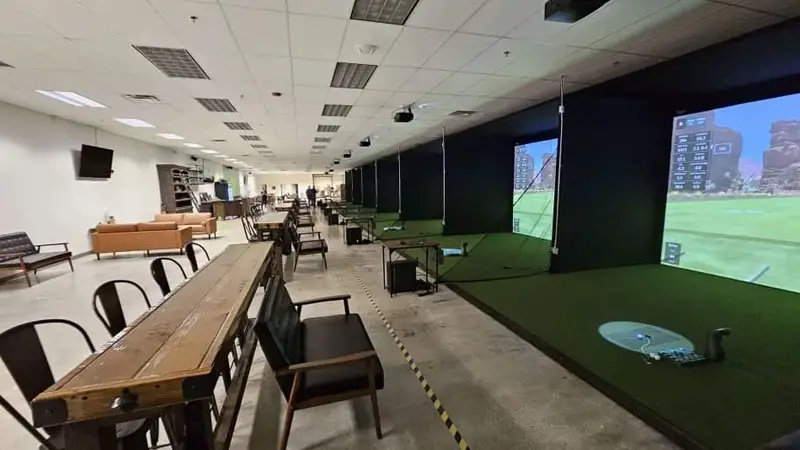 Tee'd up indoor Golf